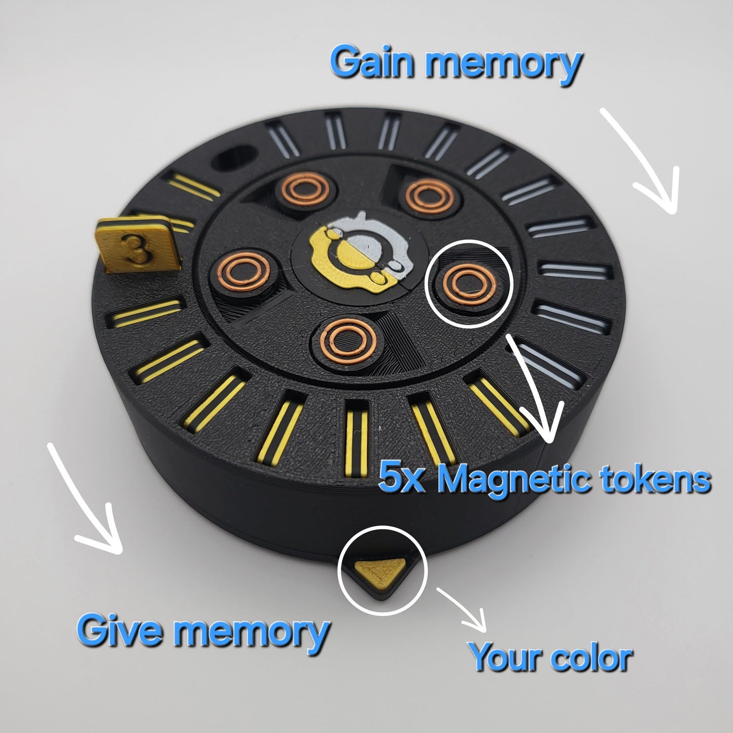 Memory Counter 10-0-10, Digimon Card game compatible, includes magnetic tokens