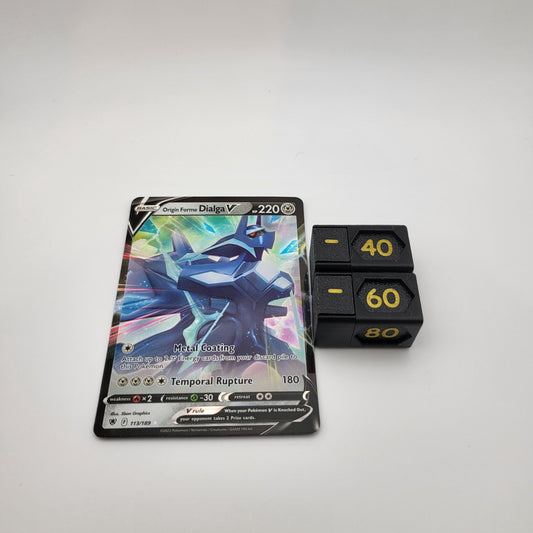 Battle power counter, cost counter, +/-, Pokemon TCG compatible, game counter, personalized colours, Trading Card Game, TCG