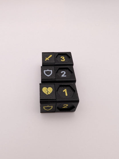 Damage token, attack, defense, counter, Lorcana TCG, Gundam TCG, game counter, personalized colours, Trading Card Game, TCG