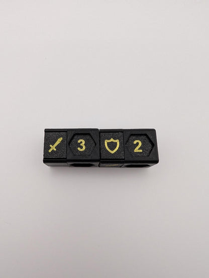Damage token, attack, defense, counter, Lorcana TCG, Gundam TCG, game counter, personalized colours, Trading Card Game, TCG